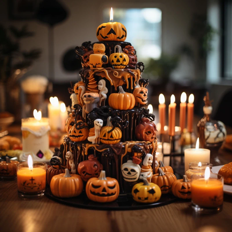 sunscottAmericanscelebrateHalloweenwithcandlesnexttothe84b1d535-fc10-4110-8152-9f6420beb0b6